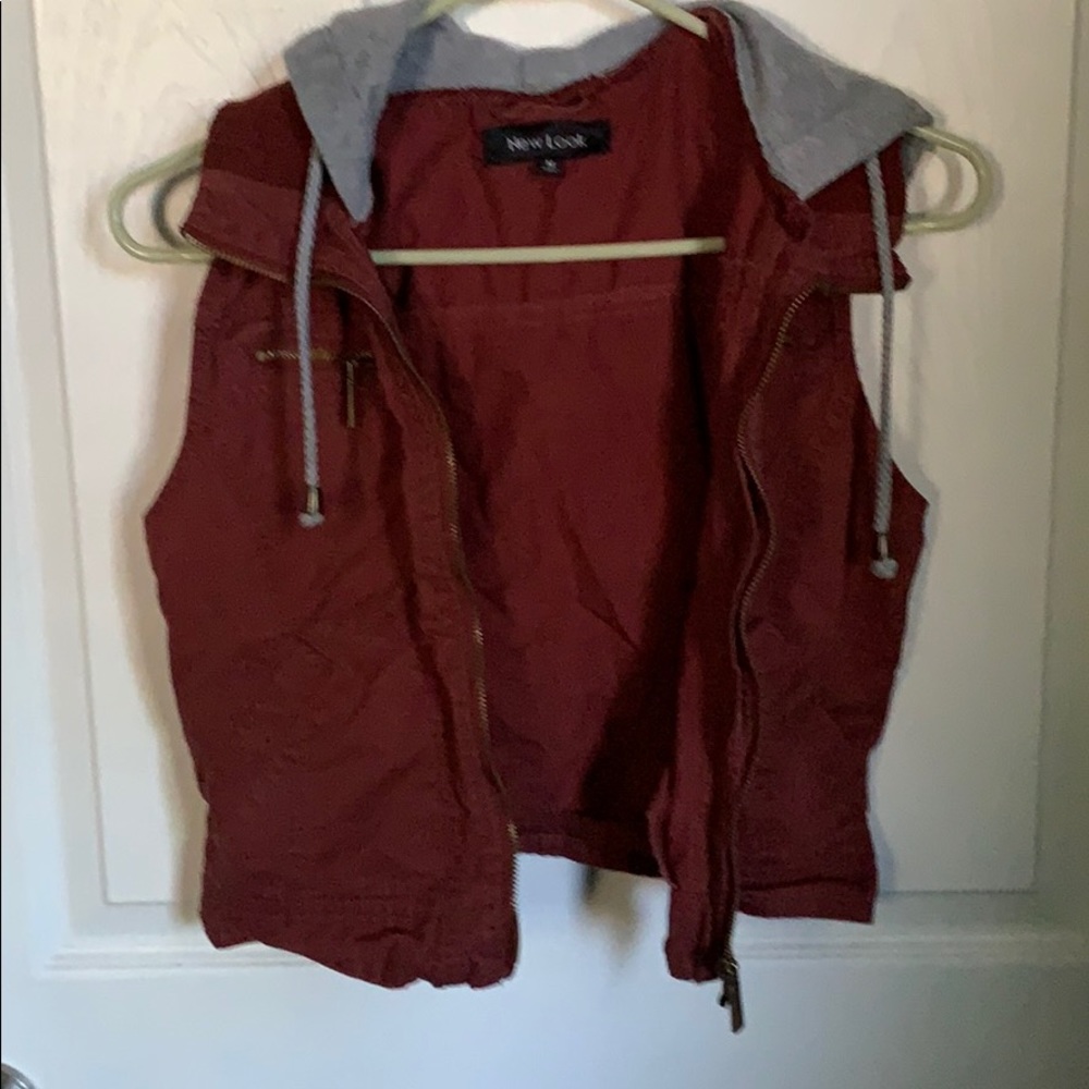 Cropped hooded vest